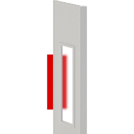 pannello aggiuntivo per porta a soffietto da interno "luciana" bianco con vetro 15x1 cm