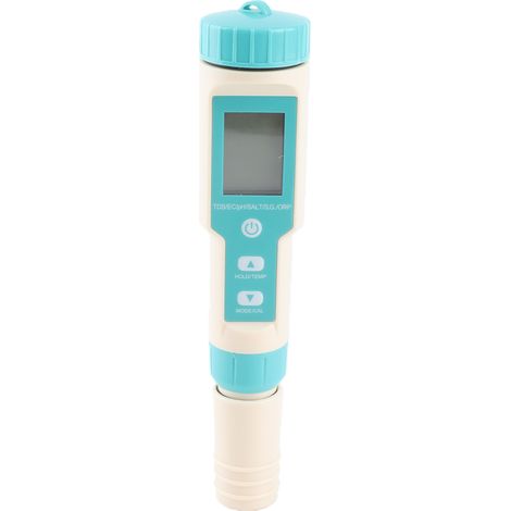 Testeur de qualité d'eau portable 7 en 1 multi-paramètres pH/TDS/EC/ORP/S.G/Salinité/Température avec électrode remplaçable C-600 mesureur de pH pour piscines eau potable aquariums avec rétroéclairage (1/4)