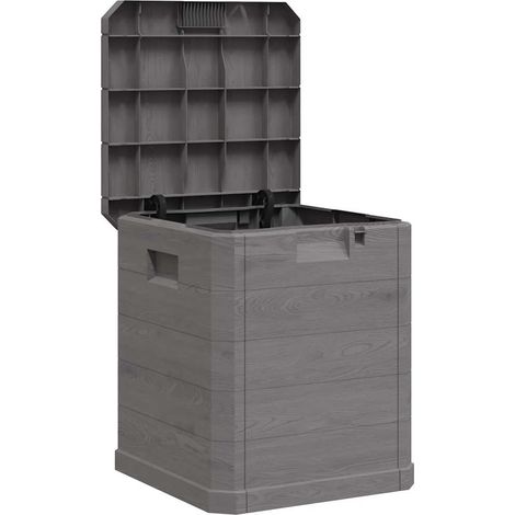 Boîte de rangement de jardin 90 L Marron (1/5)