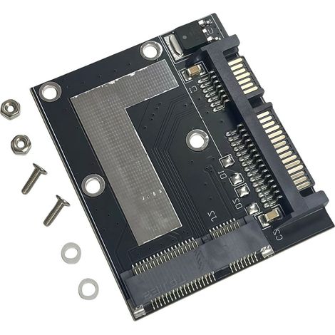 Carte adaptatrice mSATA vers SATA, mini SSD PCIe 5 cm vers SATA3 2,5 pouces demi-hauteur. (1/3)