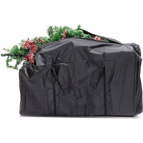 Sac pour sapin de Nol, sac lourd pour ranger les grands arbres de Nol et les décorations artificielles. étanche, anti-poussière, anti-insectes noir 116x47x51cm (1/5)