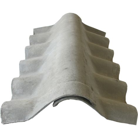 Cumbrera de fibrocemento gris - 30x30x92 cm