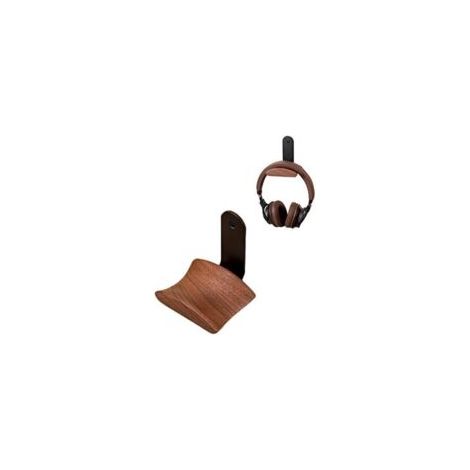 Universeller Gaming-Headset-Halter, Headset-Haken aus Metall und Walnussholz, 2 Montageoptionen, Kopfhörerhalter für Studio, Büro und Zuhause - Crezuo (1/4)