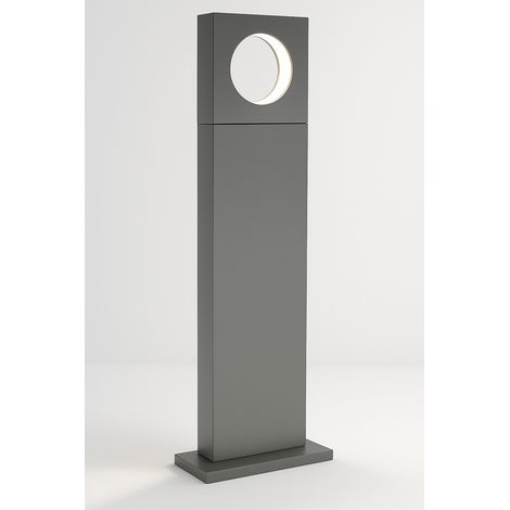 Lampione LED da Giardino 12W IP65 – Nero, Bianco o Grigio con Luce Calda, Naturale o Fredda - Color: Grigio - Colore della luce: Luce fredda