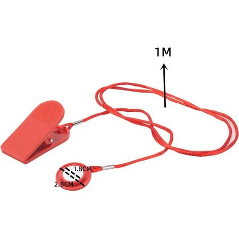 2Pcs Interrupteur de sécurité pour Tapis de Course, Clé de sécurité magnétique pour Tapis de Course, Accessoire d'arrêt d'urgence pour la Plupart des Tapis de Course (1/4)