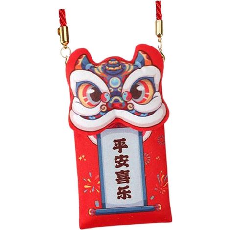 Enveloppes rouges en tissu, paquets rouges Hong Bao pour anniversaire-Style E