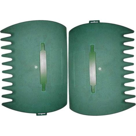Leaf rake, two-part manual leaf scoop for hazelnuts, quick collection of fallen leaves, leaf rake for garden and yard, hand rake for collecting leaves, etc. (1/4)