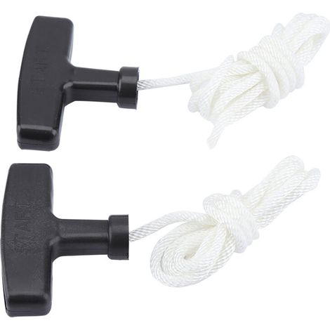 Arrancador de retroceso de 2 piezas para cortacésped, con mango y cuerda de 1,5 m --Crezuo