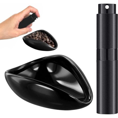 Ceramic Coffee Bean Measuring Cup, Coffee Measuring Cup with Spray Bottle, Ceramic Coffee Bean Measuring Tray, for Coffee Lovers, Tea Rooms, Hotels, Dining Rooms (1/5)