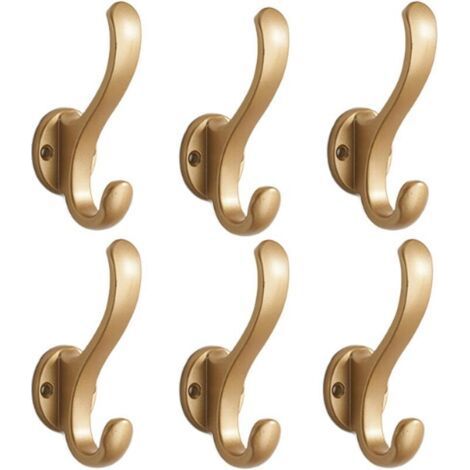 Set of 6 Wall hooks Wall coat rack Hooks and coat hooks for the home Bathroom coat rack Bathroom coat hook Coat rack for Entrance Garage Bedroom Balcony Bathroom (1/5)