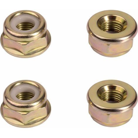 4pcs écrous De Lame DéBroussailleuse M10 X1.25, Ecrou à Filetage Inverse M10 Pas 125 Pour Débroussailleuses Et Coupe-Bordures, Ecrou Tete Debroussailleuse Accessoires (M10x1.25 4pcs) (1/5)
