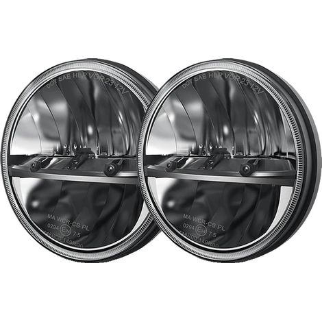 Phare LED, Boîtier en Aluminium Durable, Étanche IP68, 2PC 7inch (1/2)