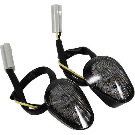 Paar gelbe LED-Blinker zur Einbaumontage für Yamaha YZF R1 R6 R6S (rauchfarben)