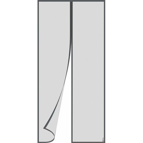 VURAHOME - Moustiquaire Porte Magnétique ,Moustiquaire Rideau Moustiquaire Magnétique Noire Rideau pour Portes Fenêtres Anti Moustiques Mouches (Gris, 90x210 CM) (1/5)