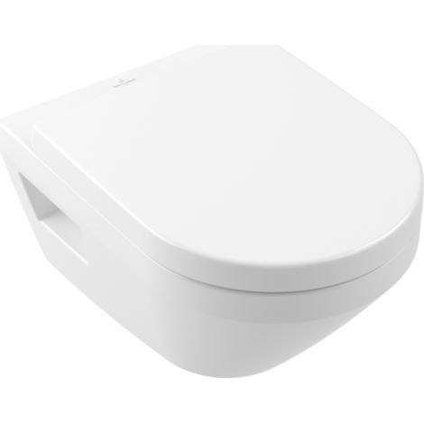 Inodoro suspendido sin reborde VILLEROY ET BOCH Architectura TwistFlush redondo con asiento (1/4)