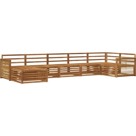 Outdoor Sofa Set 7 pcs Natural vidaXL (1/5)