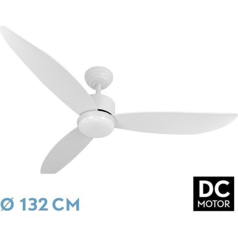 Ventilateur DC Genil 24w Blanc 3 pales 6 vitesses 132d 2424 Lm 3000-4000-6500k Télécommande+minuterie+mémoire - talla (1/2)