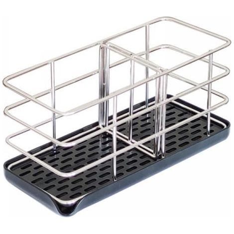 (208.510 cm, noir) évier de cuisine support de rangement en acier inoxydable, support de stockage de savon support d'évier de salle de bain (1/5)