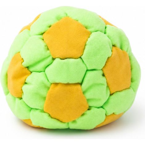 Design créatif, unique, amusant, pratique, mignon et adorable pouf de football éducatif portable et innovant -- Pouf de football éducatif - Jaune-Vert --