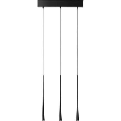 Lampadario moderno gea luce dafne s3p fda3pn led nero alluminio