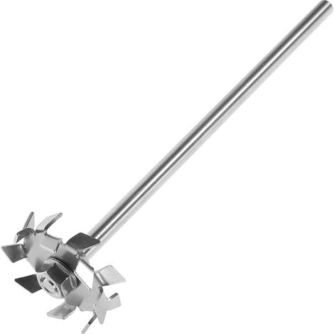 Agitateur de Mélange en Acier Inoxydable Argenté pour Laboratoire Palette Croisée, Performance Améliorée et Mélange Uniforme, pour Expérimentations Chimiques Réutilisable (1/5)