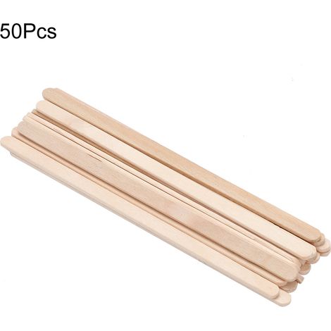 50 applicateurs de cire dépilatoire jetables en bois, spatules et outils d'épilation (1/5)
