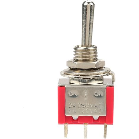 Interrupteur à Bascule 3 Positions DPDT 6 Broches 6 Mm 2 A + 250 VAC 5 A + 125 VAC pour Contrôle Industriel Automobile, Matériau Durable (1/5)