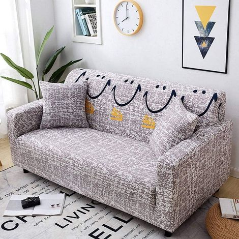 Housse de Canape 2 Places Impression 145-185cm+Taie d\oreiller gratuite-A27