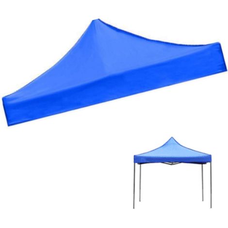 Toile Oxford bleue carrée pliable 3 x 3 m, résistante aux UV et à la pluie, pour auvent et protection solaire. (1/5)