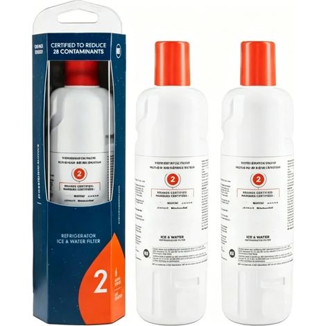 Filtrants for réfrigérateur Everydrop EDR2RXD1, filtre à eau pour réfrigérateur, cartouche filtrante de rechange standard (2psc) (1/5)
