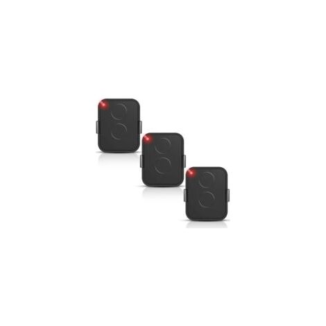 Set di 3 telecomandi ON2E, trasmettitore a 2 canali 433,92 MHz, telecomando per cancello, codice rolling sicuro, compatibile con ricevitori automatizzati - Crezuo