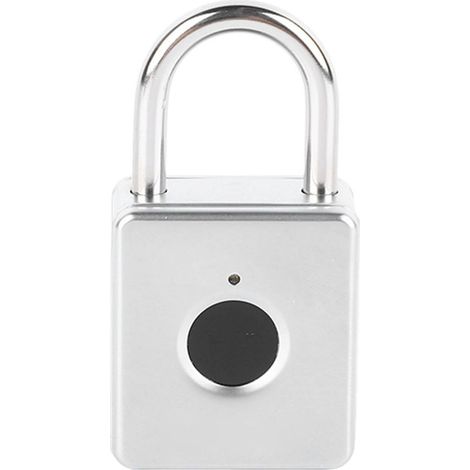 Cadenas à empreinte digitale Sans marque Modèle universel Étanche en alliage d'aluminium compact pour casier et valise argenté (1/5)
