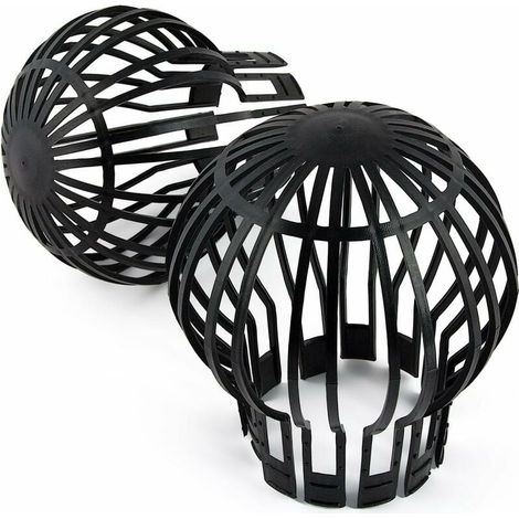 Juego de 2 protectores de canalones - 11 cm - Negro (1/4)