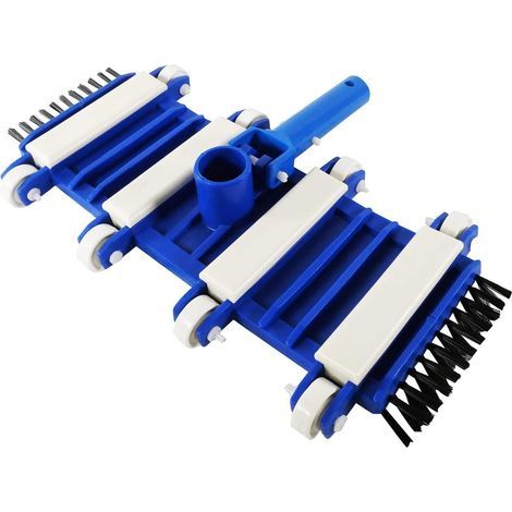 Brosse aspirateur de Fond de Piscine - Aspirateur de Fond à 8 Roues avec brosses latérales (1/4)