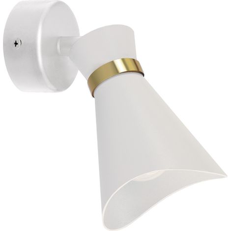 Applique murale et plafonnier 35W Loreta E14 blanc doré Ideus 04218 (1/2)