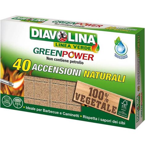 24 x ACCENDIFUOCO  40 CUBI DIAVOLINA GREEN POWER 15341