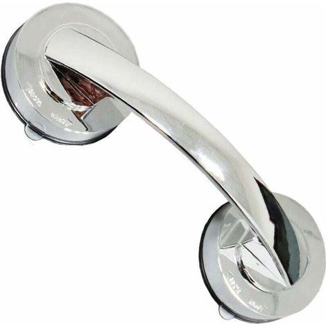 Türgriff mit Saugnapf, Kühlschrank-/Badezimmertürgriff, Hebelgriff, massiv und elegant, perfekt fürs Badezimmer (Silber) (1/4)