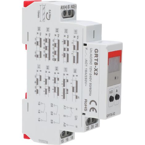 Relais temporisé programmable digital à affichage LCD, interrupteur temporisateur réglable AC/DC 12V-240V (1/5)