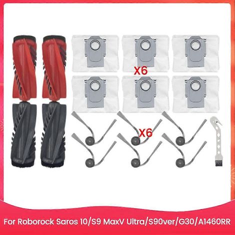 Pièces détachées pour Roborock Saros 10/S9 MaxV Ultra/S90ver/G30/A1460RR : brosse principale, sac à poussière, efficacité (1/5)