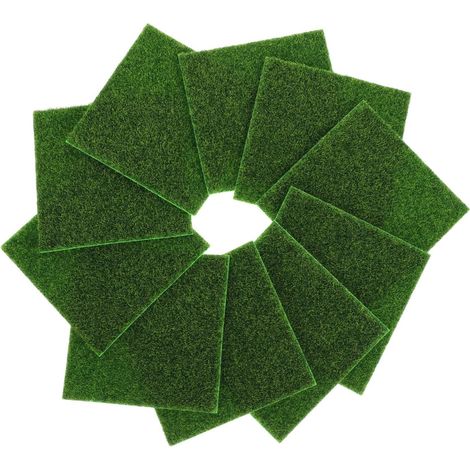 Mousse Artificielle Décorative 10pcs, Panneau Vert en Plastique au Toucher Réaliste, Faible Entretien, pour Mur Végétal et Décor Intérieur (1/5)