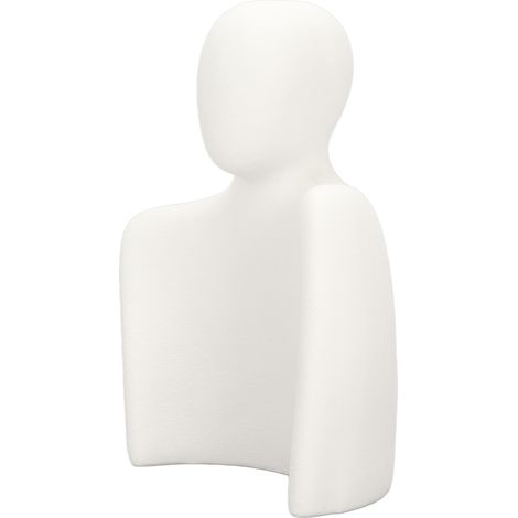 Buste de mannequin en résine blanche, élégant présentoir à bijoux pour colliers et boucles d'oreilles. (1/5)
