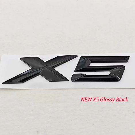 (X5 Noir) - NOUVEAU Logo 3D ABS pour voiture X3 X5 Autocollant emblème/décalcomanie de coffre arrière, compatible avec les accessoires auto BMW (1/5)