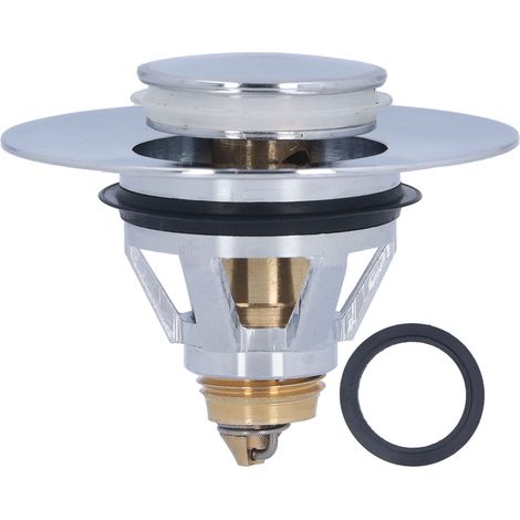 Bouchon d'évacuation étanche antidérapant inoxydable durable, facile à installer pour lavabo, évier et piscine (1/5)