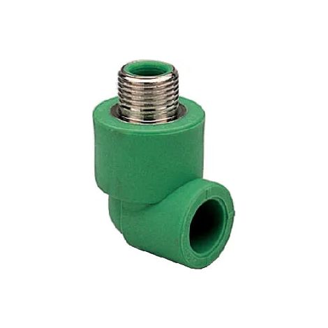 Gomito 90° filettato maschio in pp-r Ø20 mm 1/2  sistema polymelt ecosan bampi vgm20010