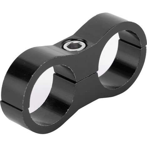 12AN Collier séparateur de flexible en alliage d'aluminium, adaptateur de raccord pour conduite d'huile/carburant, noir (1/5)