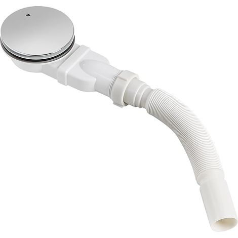 SWAWIS Bonde de Douche Ø 90mm avec PP Tuyau Flexible - Matériau ABS, avec Système Anti-Odeurs et Filtre à Cheveux, Couvercle Chromé, pour Receveur de Douche, Débit 40L/min (1/5)