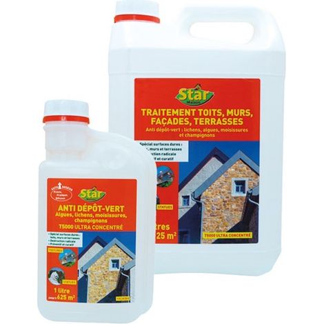 Tratamiento para techos, muros y terrazas, concentrado 1l con dosificador automático - Star Jardin