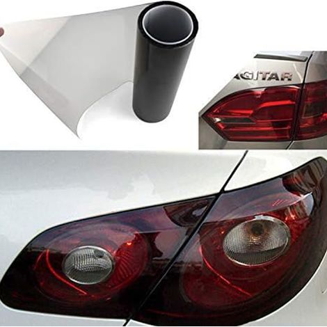 Imperméable Voiture Phare Film Film Teinté pour Phare de Voiture 200x30cm Noir Clair (1/5)