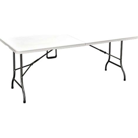 TAVOLO CATERING DOMUS - HDPE BIANCO/ACCIAIO CM 180X75 H.CM 74 - 1 pezzo