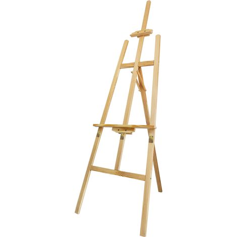Studio Easel 1.75m Foldable Wooden A Frame Painting Painter Drawing Stand Board 69 Inch Art Display Easel Artist Sketching Wedding Craft Pine Wood (1/5)
